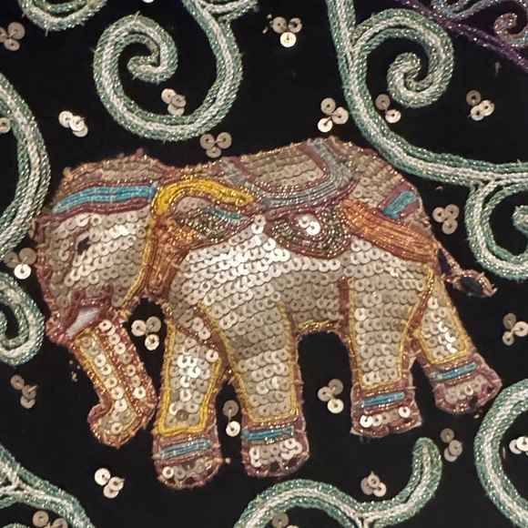 Ornate Black and Gold Embroidered Vest - Picture 6 of 10